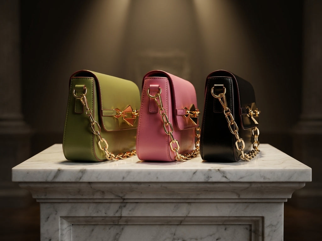 Chic Geometric Buckle Shoulder Bag - Set of 3 Trendy Colours