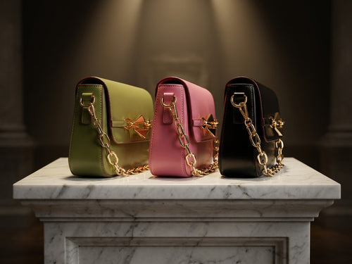 Chic Geometric Buckle Shoulder Bag - Set of 3 Trendy Colours