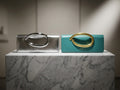 Elegant Metallic Ring Handle Evening Clutch Bag - Available in Teal and Silver