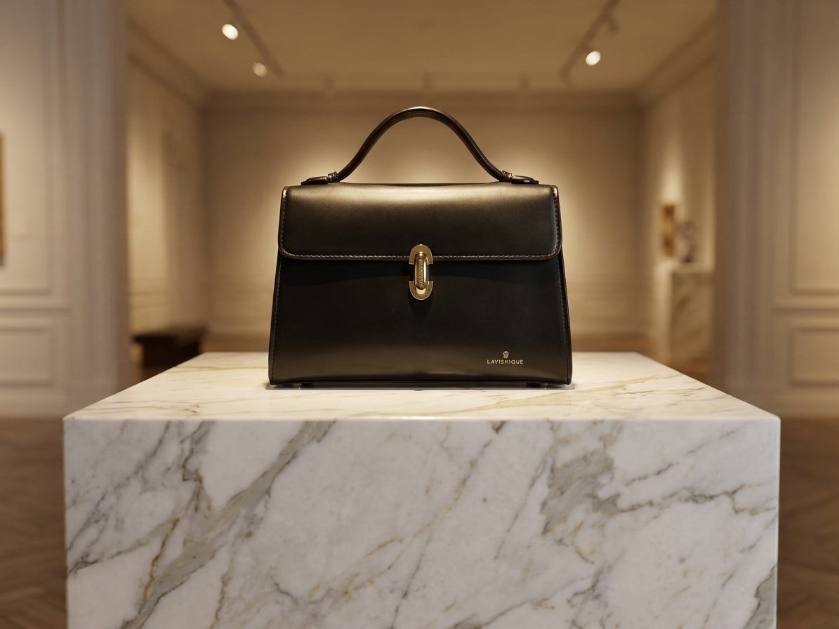 Elegant Top Handle Structured Handbag for Women - Versatile Flap Satchel