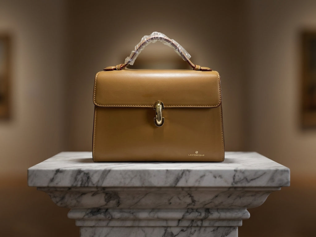 Elegant Top Handle Structured Handbag for Women - Versatile Flap Satchel