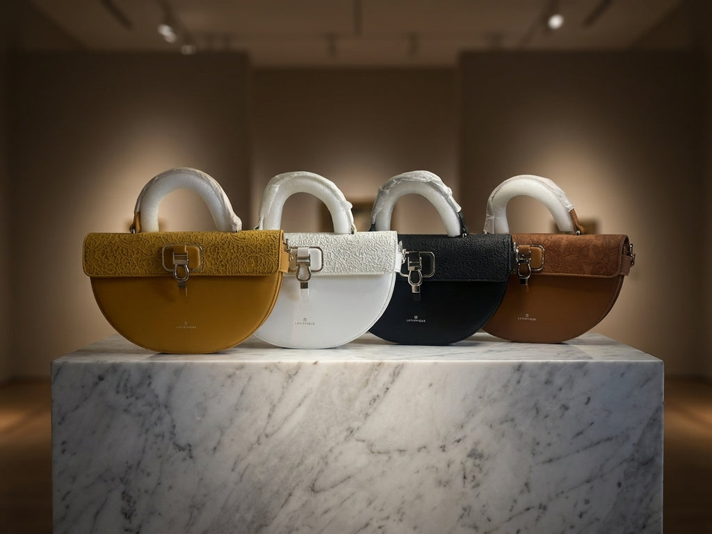 Elegant Lace Flap Semi-Circular Top Handle Handbag