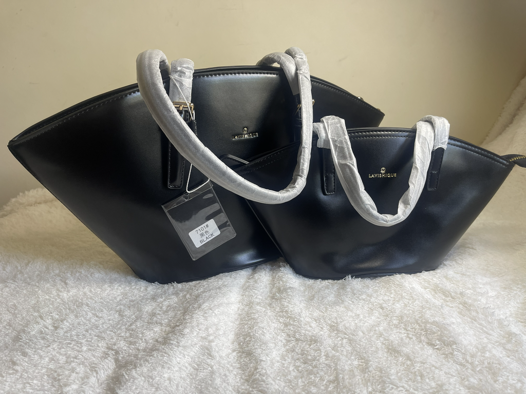 Large Fan-Shaped Leather Tote Bag for Women - Elegant Work and Travel Handbag