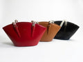 Large Fan-Shaped Leather Tote Bag for Women - Elegant Work and Travel Handbag
