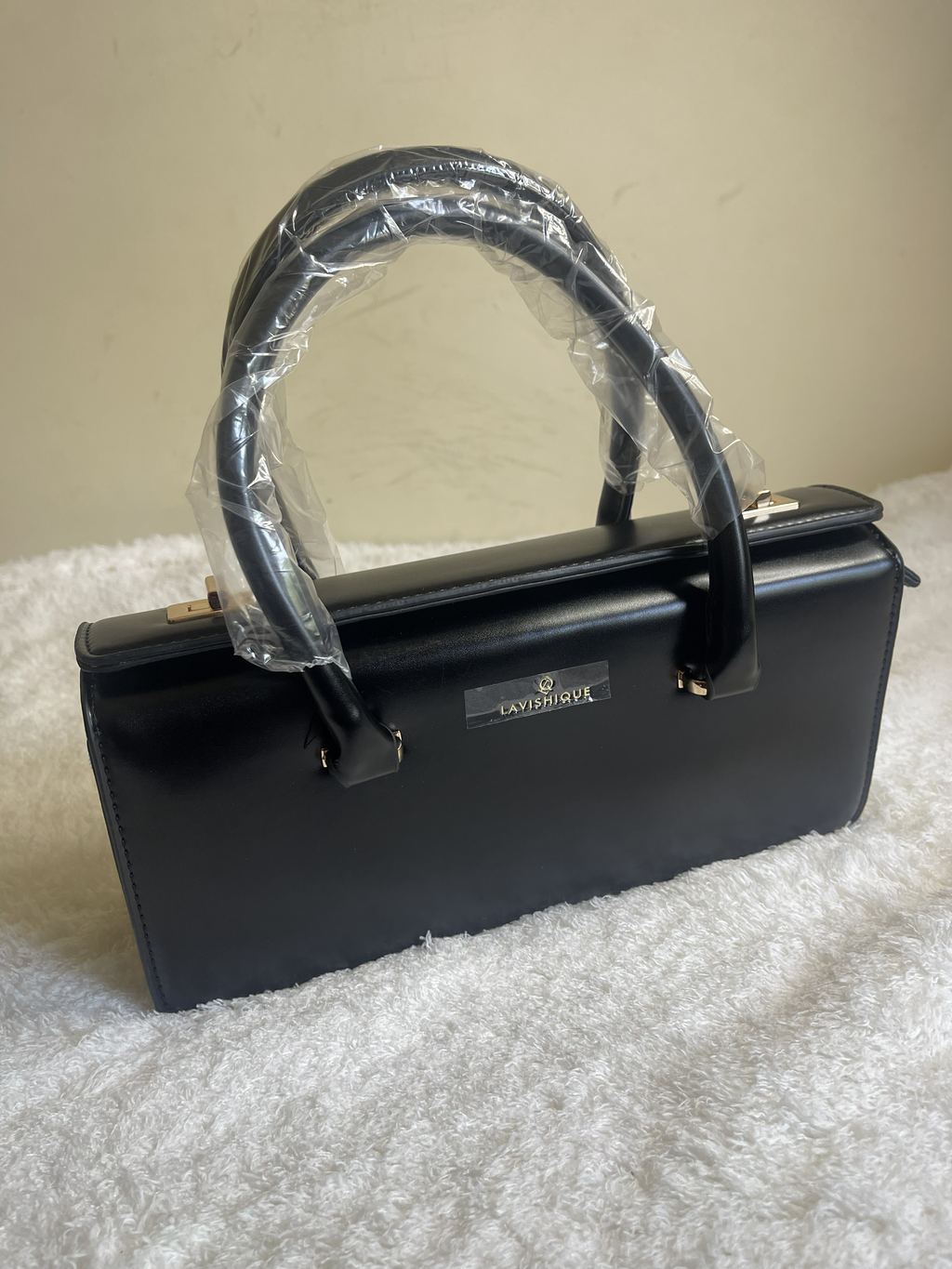 Elegant Structured Top-Handle Handbag - Elongated Rectangular Design