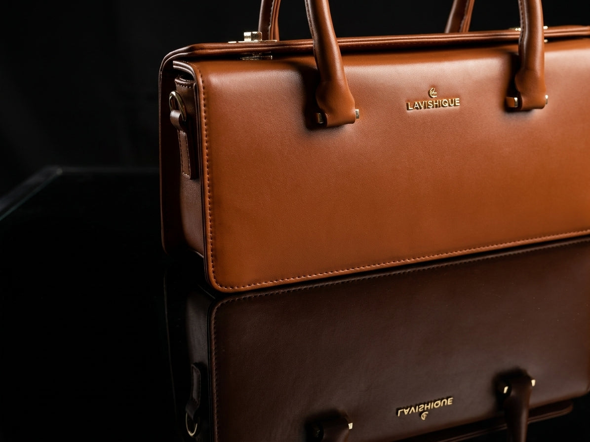 Elegant Structured Top-Handle Handbag - Elongated Rectangular Design