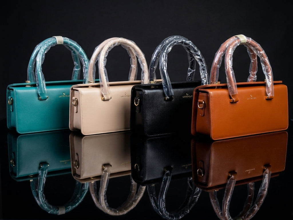 Elegant Structured Top-Handle Handbag - Elongated Rectangular Design