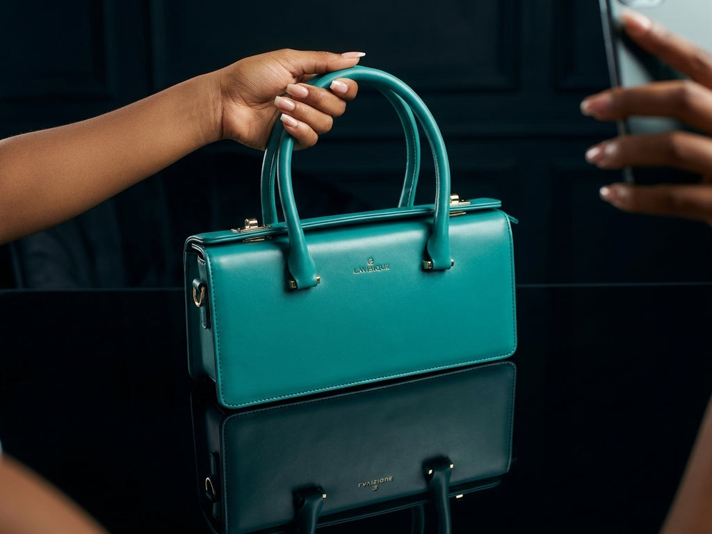 Elegant Structured Top-Handle Handbag - Elongated Rectangular Design