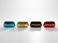 Metallic Hard Shell Clutch Bag with Gold Wavy Detail