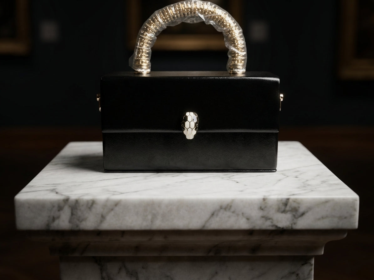 Luxury Crystal Handle Mini Box Clutch - Elegant Evening Handbag Collection