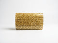 Gold Glitter Evening Clutch Bag for Weddings and Parties
