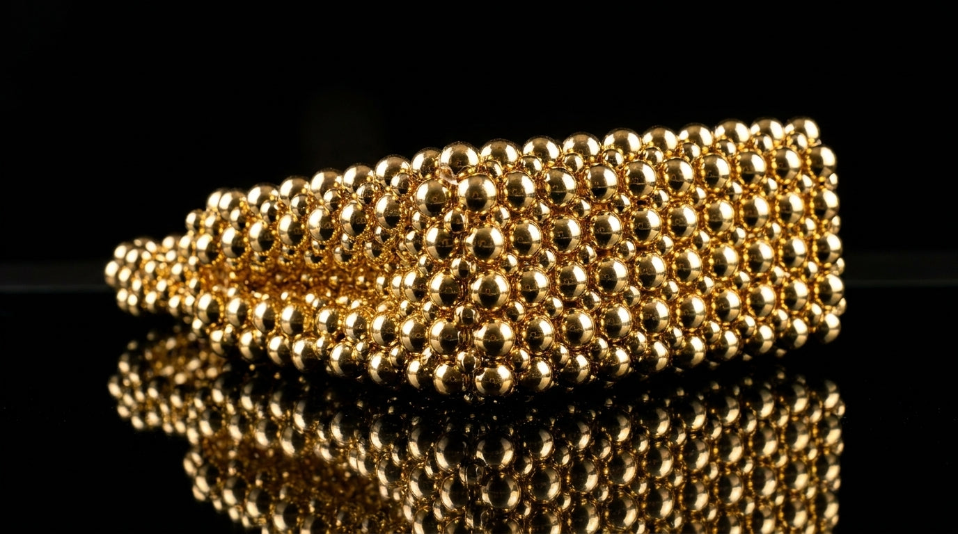 Handcrafted Beaded Evening Clutch Bags - Elegant Gold and Pearl Mini Handbags
